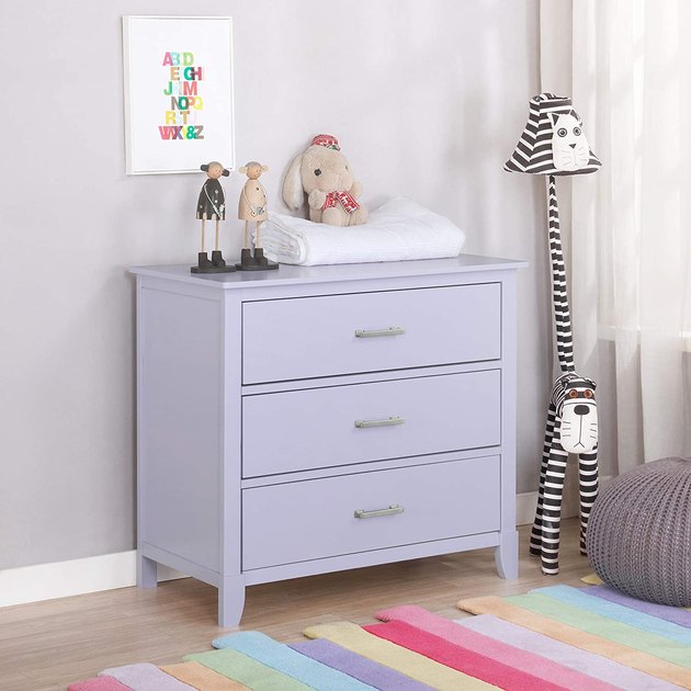 Whether you or you little one has an eye for color, this dresser is certainly your answer. Select from mint green, blush pink, lavender, and more for a happy addition to the space. And if you prefer neutrals, there are also white, black, and gray stains.