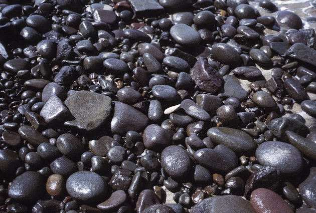 Smooth wet stones