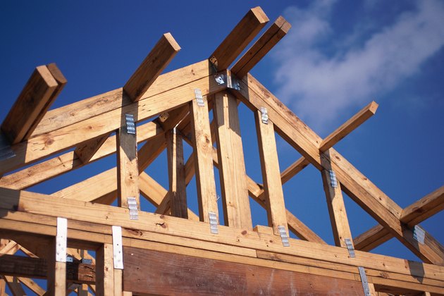 Wooden frame of house
