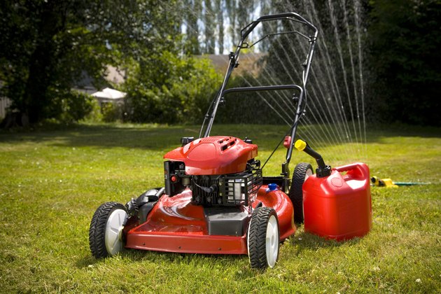 Red Lawn Mower