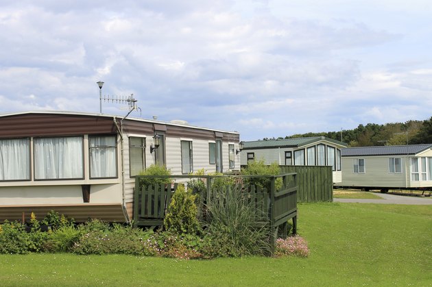 Trailers in caravan park