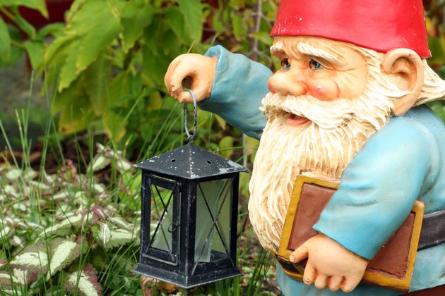 Garden Gnome Holding a Lantern