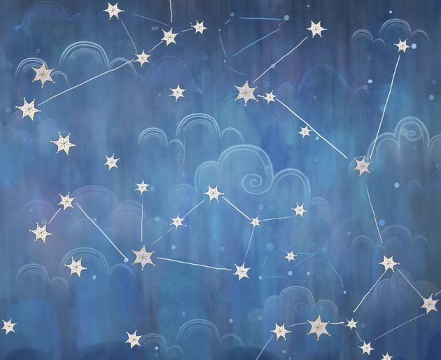 Constellations in the night sky.