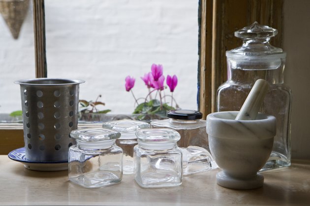Kitchen utensils on table