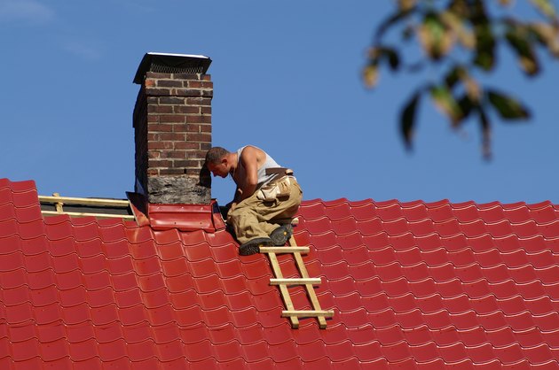man on the roof