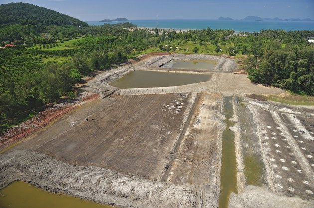 forest destruction in thailand form Aerial view