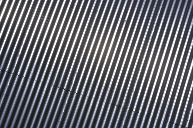 Corrugated iron wall