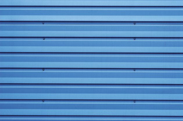 Close-up of a metal shutter