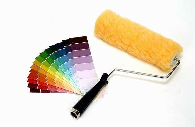 Paint roller and color samples
