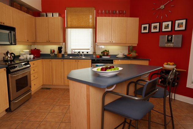best kitchen design to match dark orange reddish floors