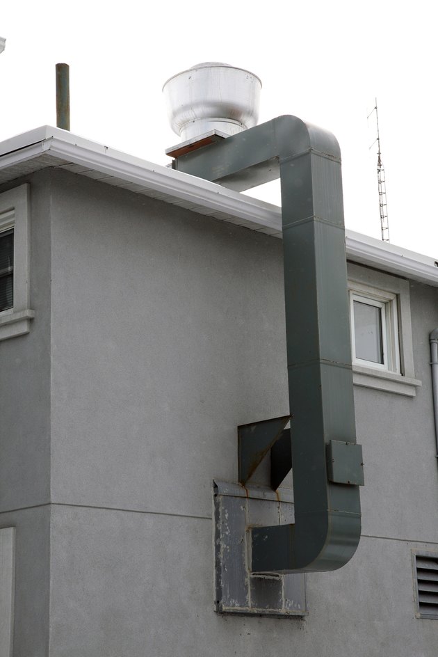 Cooling system on exterior of building