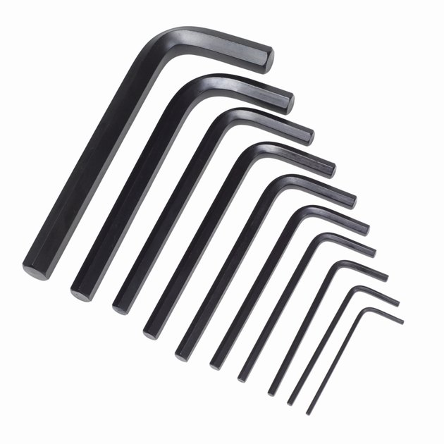 Close up of a set of allen-keys
