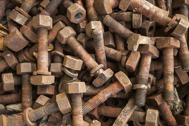 old rusty screw bolt texture