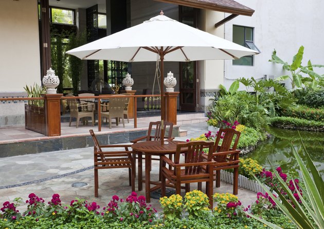 patio with table and chairs