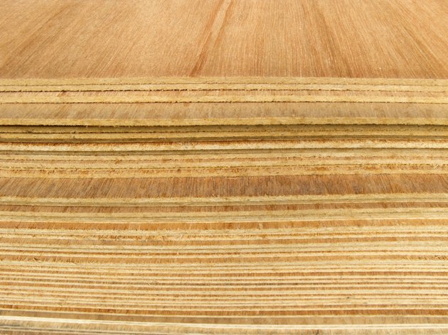 Pile of plywood sheets