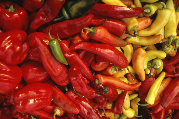 Peppers and chilli peppers, Chile, (Close-up)