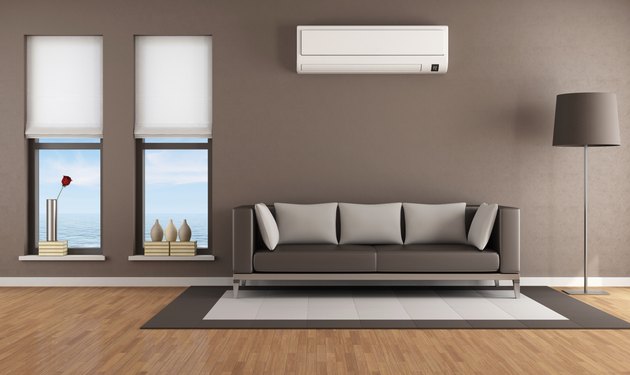 Living room with air conditioner