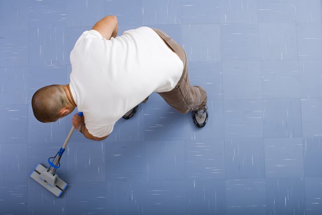 Man using mop