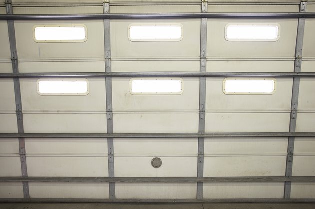 Interior of a garage door