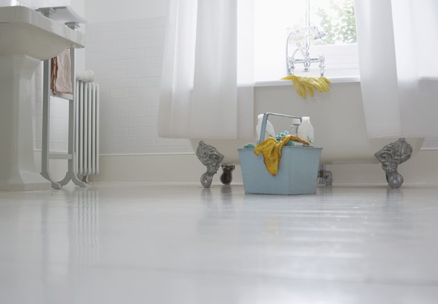 Cleaning Supplies in the Bathroom
