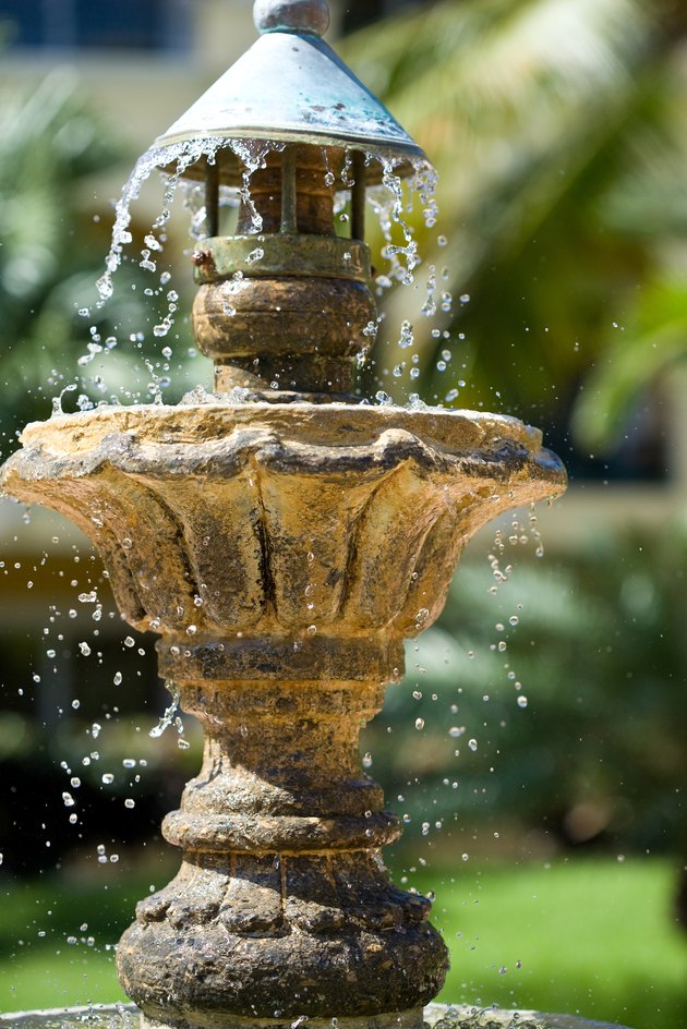 Water falling from fountain