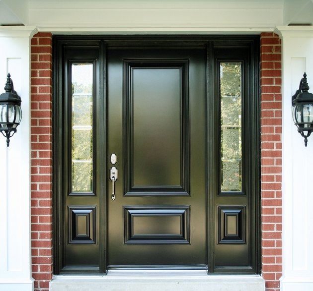 Large Black Entrance Door