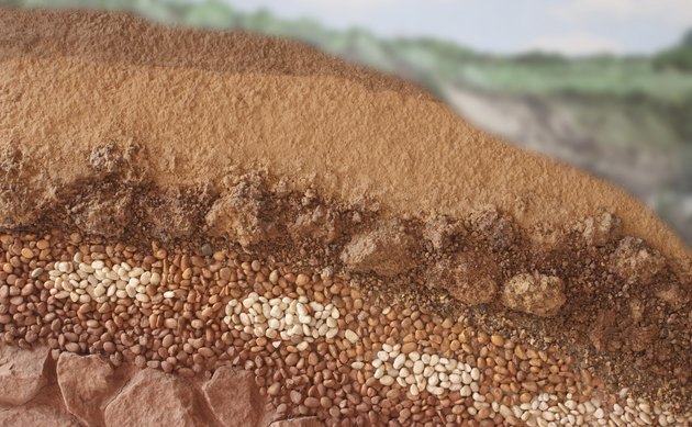 Layer of soil underground background