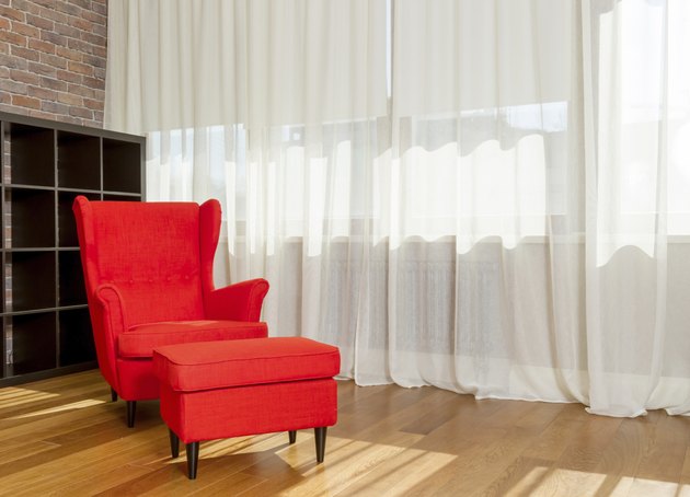 Red armchair - stok image