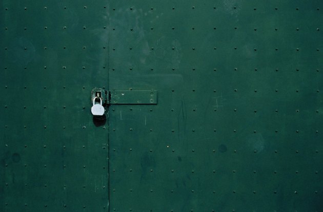 Padlocked door