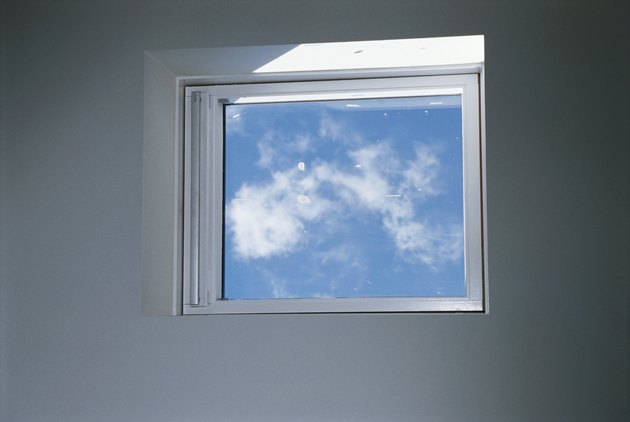 View of sky through glass window