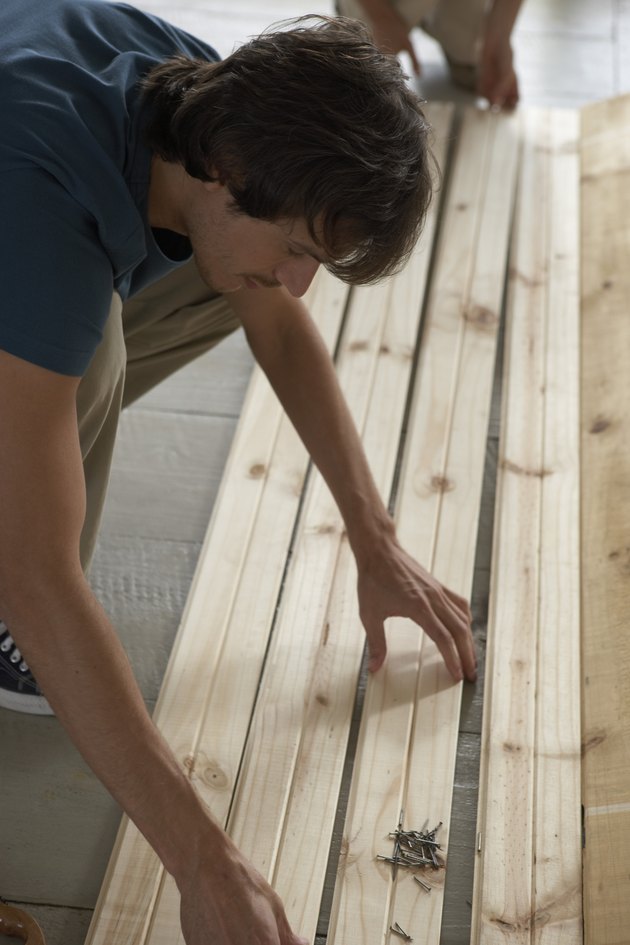 Man selecting lumber