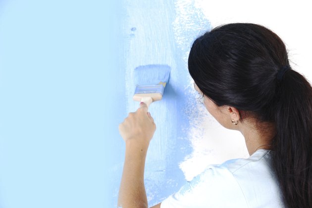 woman paint on wall