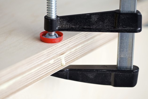 Close up clamps holding