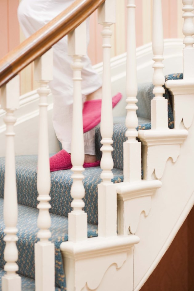 Woman on stairs