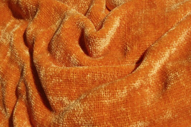 Orange Chenille Fabric