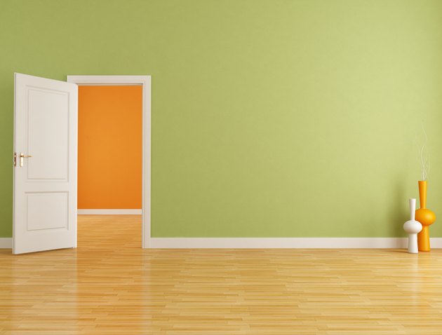 Red and orange empty interior