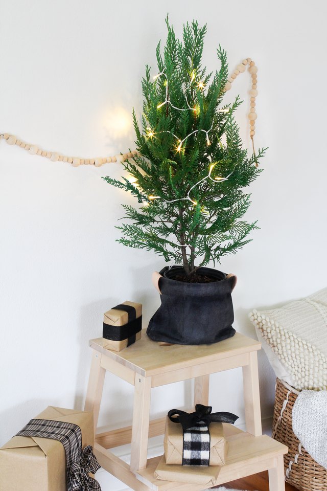 Waxed canvas Christmas tree stand