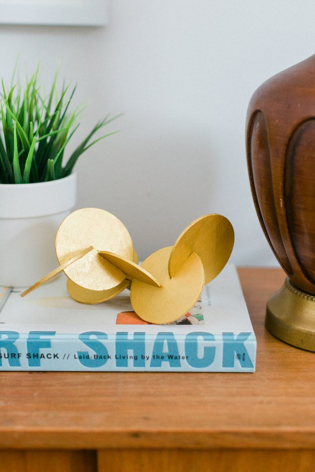 The metallic paint disguises the fact that the object cost next to nothing to make!