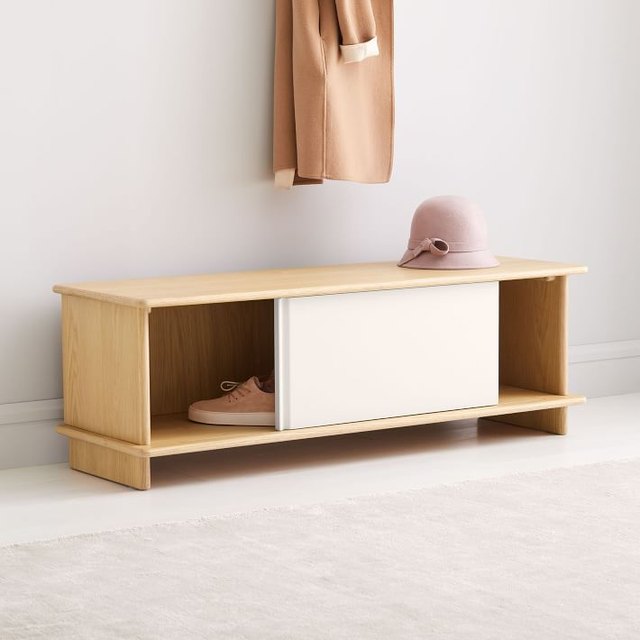 Nolan Entryway Bench & Wall Shelf Set