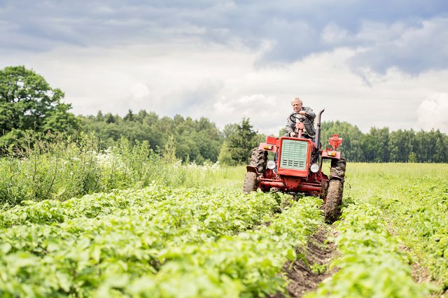 Farmer on tractor