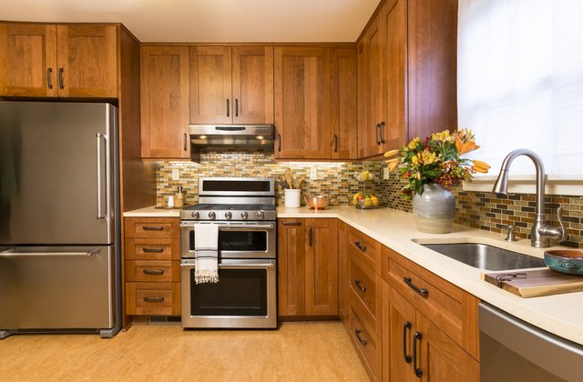 Alder store wood cabinets