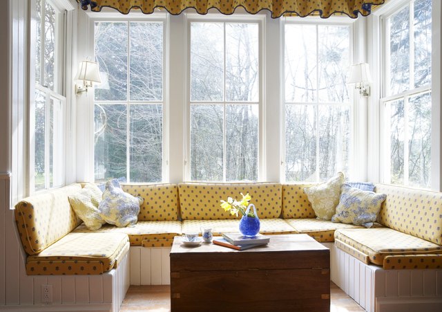 Window seat with table