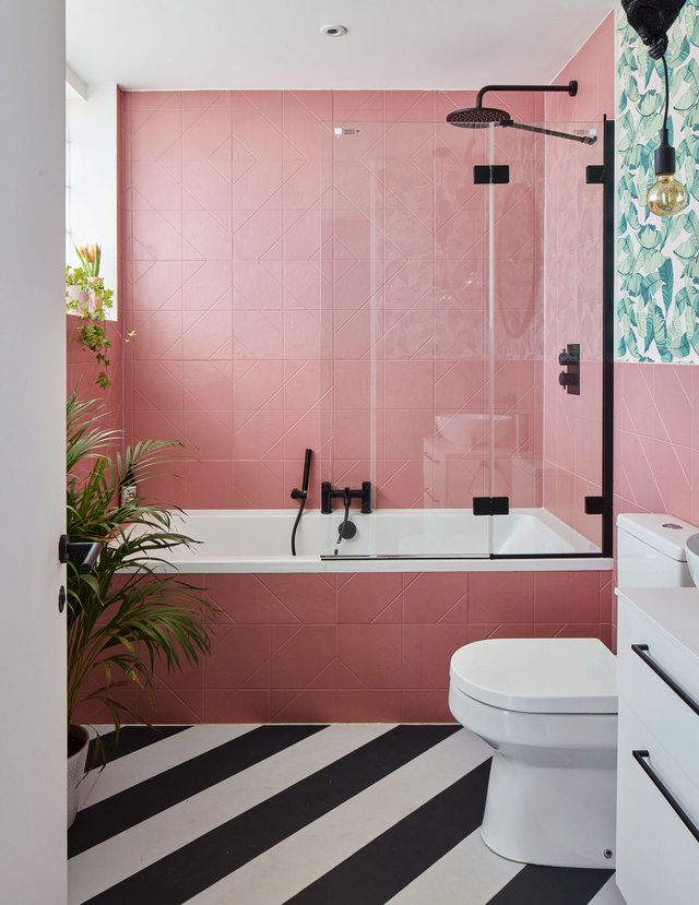 Pink Shower Tile Ideas and Inspiration | Hunker