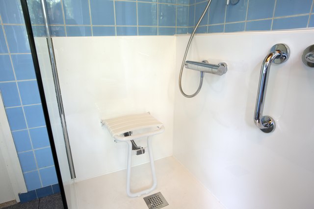 Roll in best sale shower unit