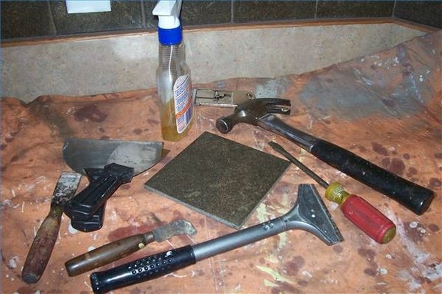 Removing Wall Tile Glue Hunker Removing Wall Tile Glue
