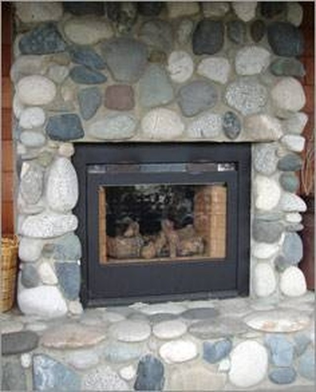 How To Install River Rock On A Fireplace Surround Hunker Step 2