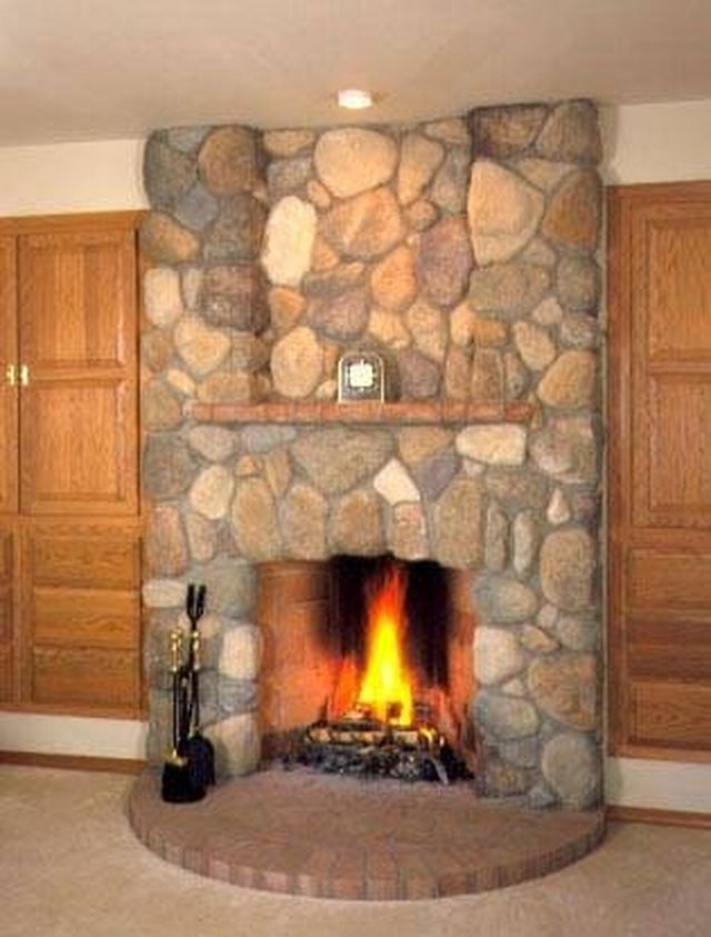 River Rock Stone Fireplace Fireplace Guide By Linda 1731