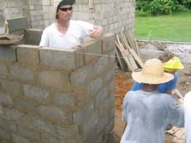 Concrete block hot sale house construction