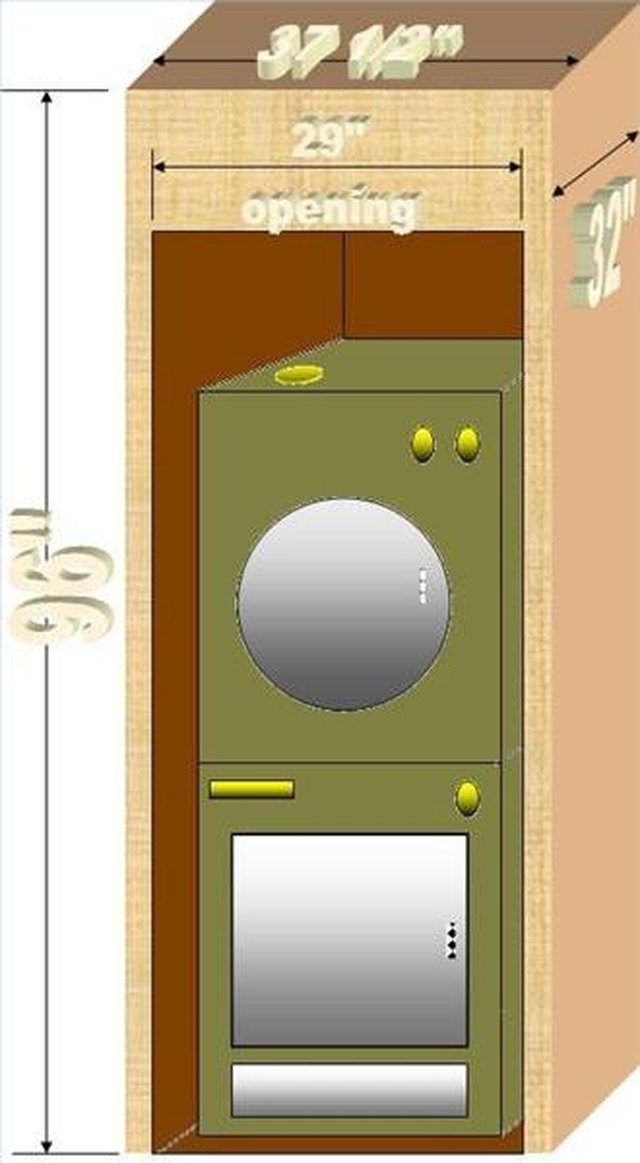 How to Build a Cabinet Around a Stacked Washer &amp; Dryer in ...