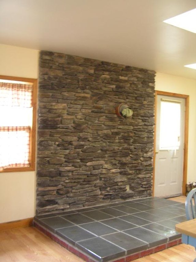 How to Build a Stone Veneer Wood Stove Backing | Hunker